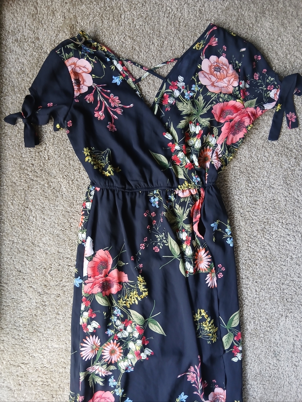 Maurices Floral Wrap Midi Dress
